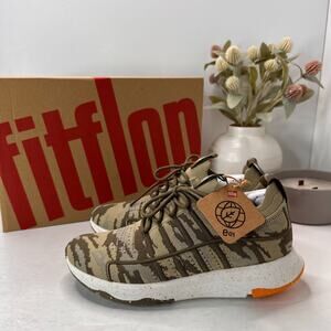 FitFlop Vitamin FF E01 Camo Knit Sports Sneakers Mossy Mix Women's 5 NWB